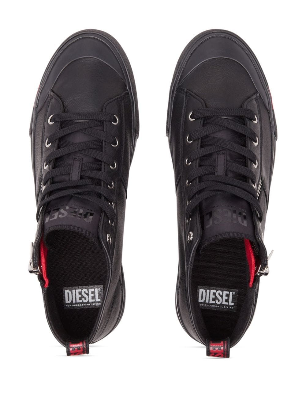 Shop Diesel S-athos Logo-patch Sneakers In T8013 Black