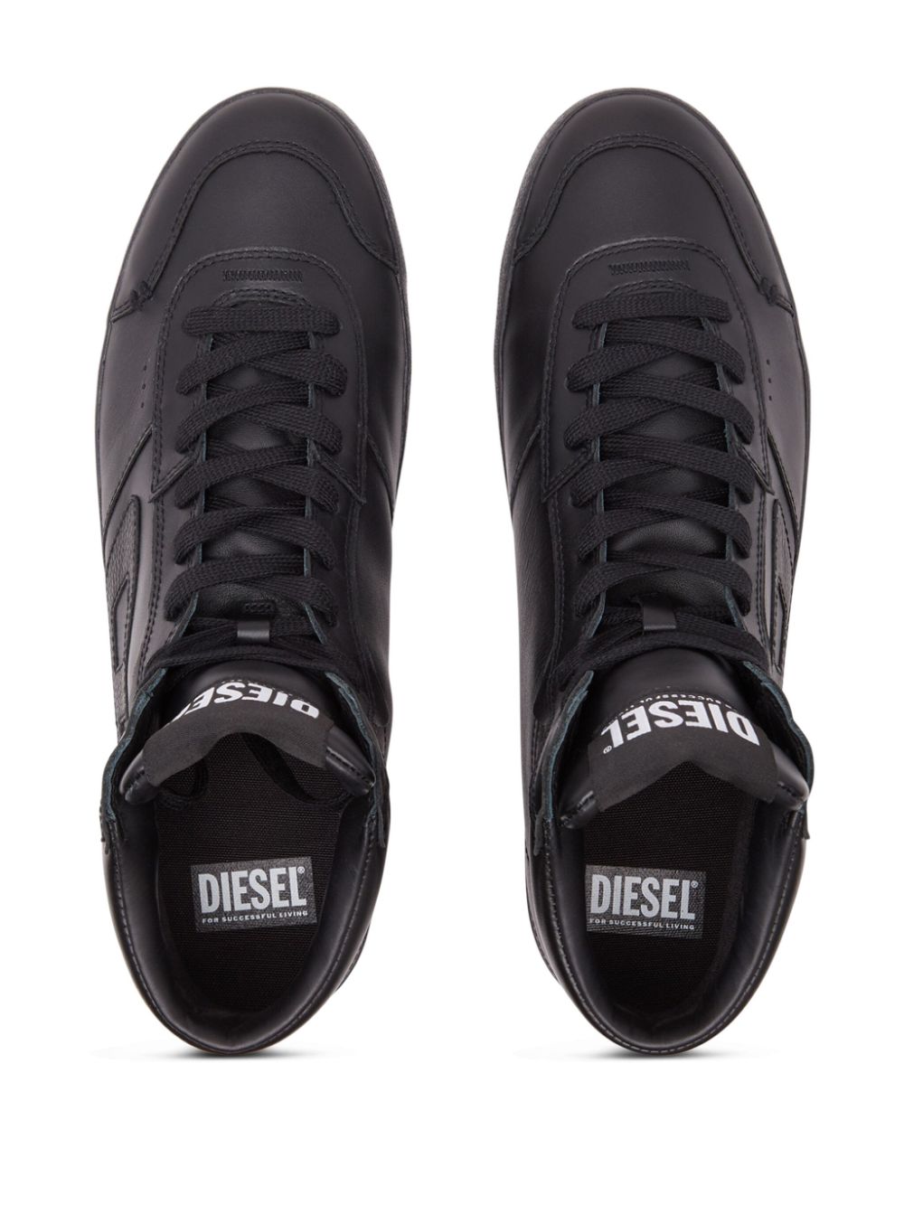 Shop Diesel S-leroji Logo-patch Sneakers In Black