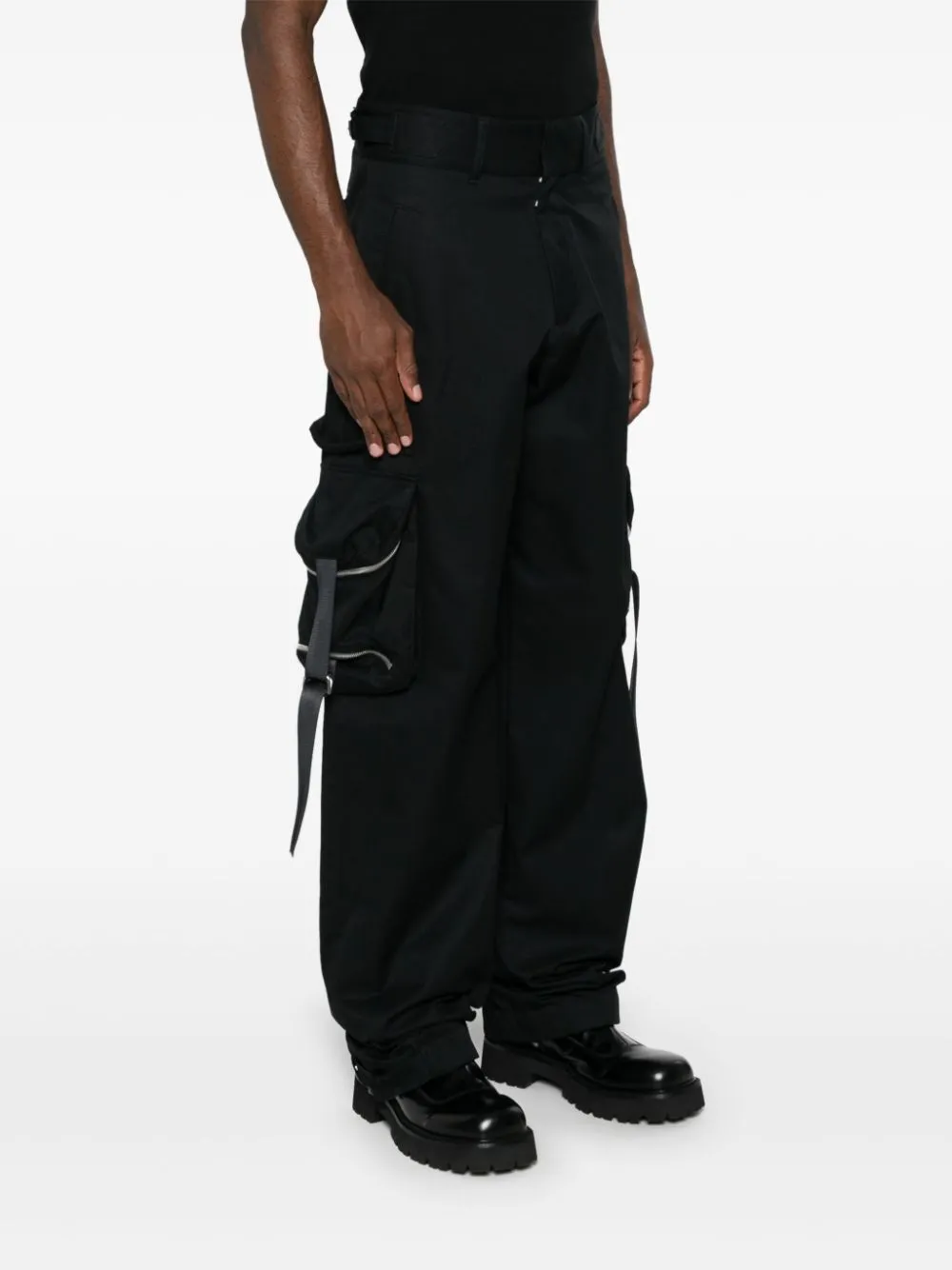 Off-White Straight cargo broek Zwart