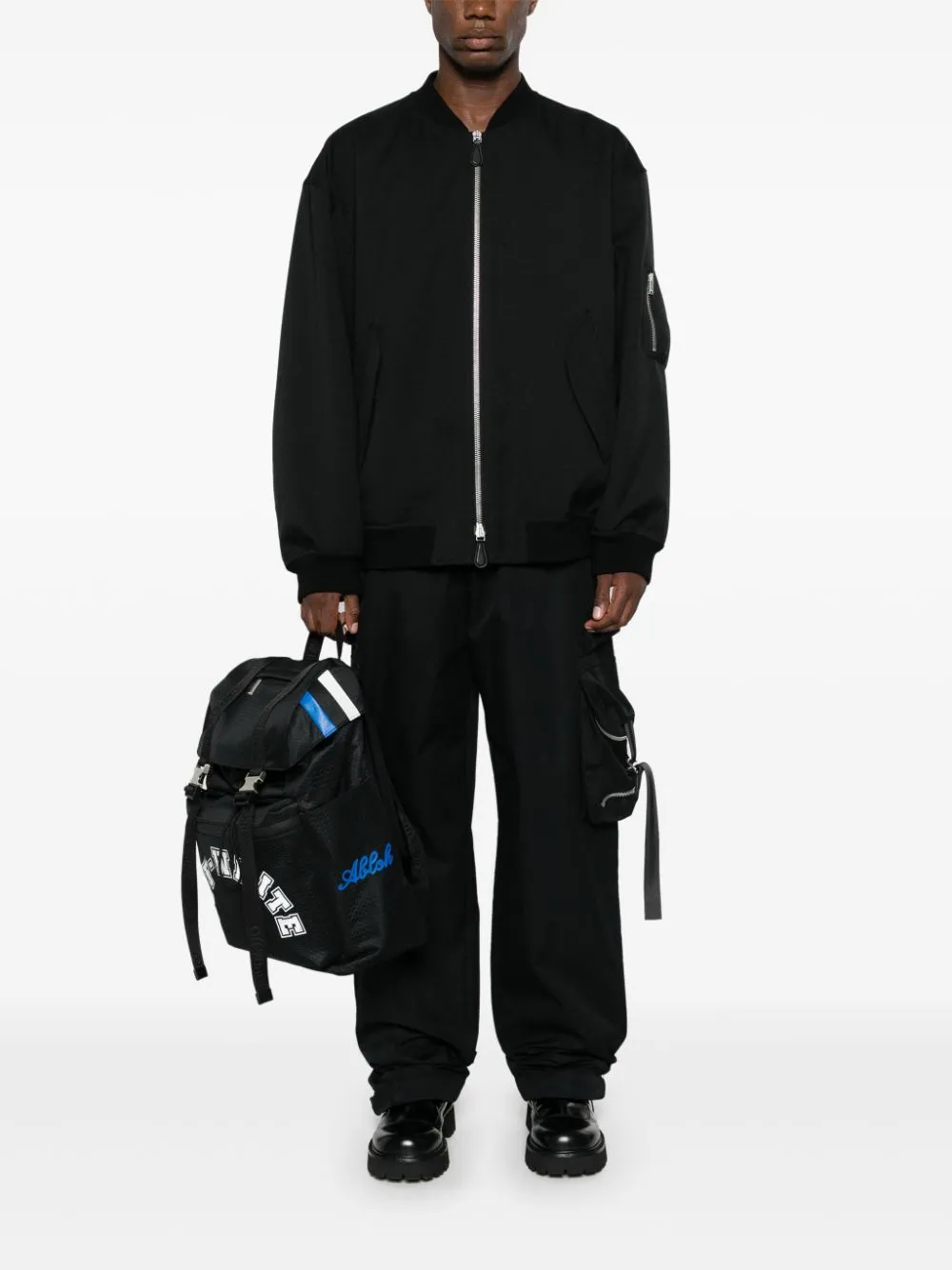 Off-White Straight cargo broek Zwart