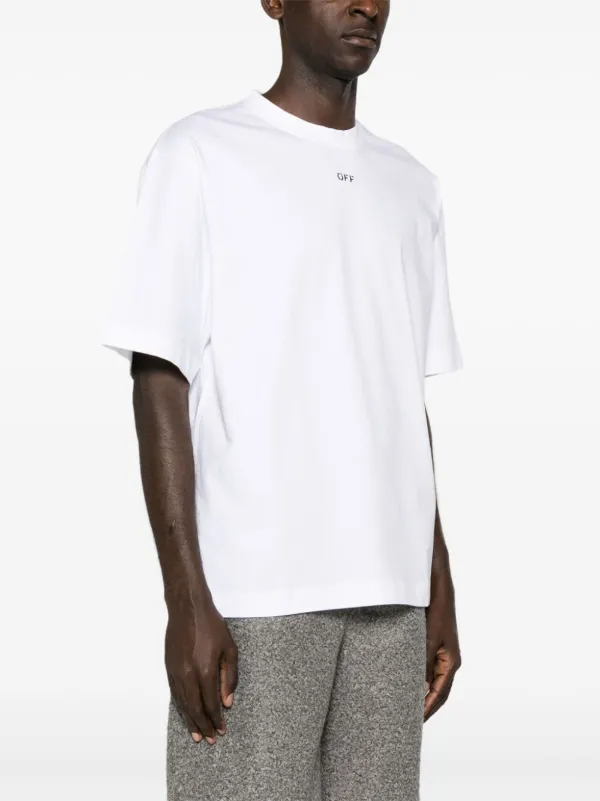 Off-White logo-print Cotton T-shirt | White | FARFETCH