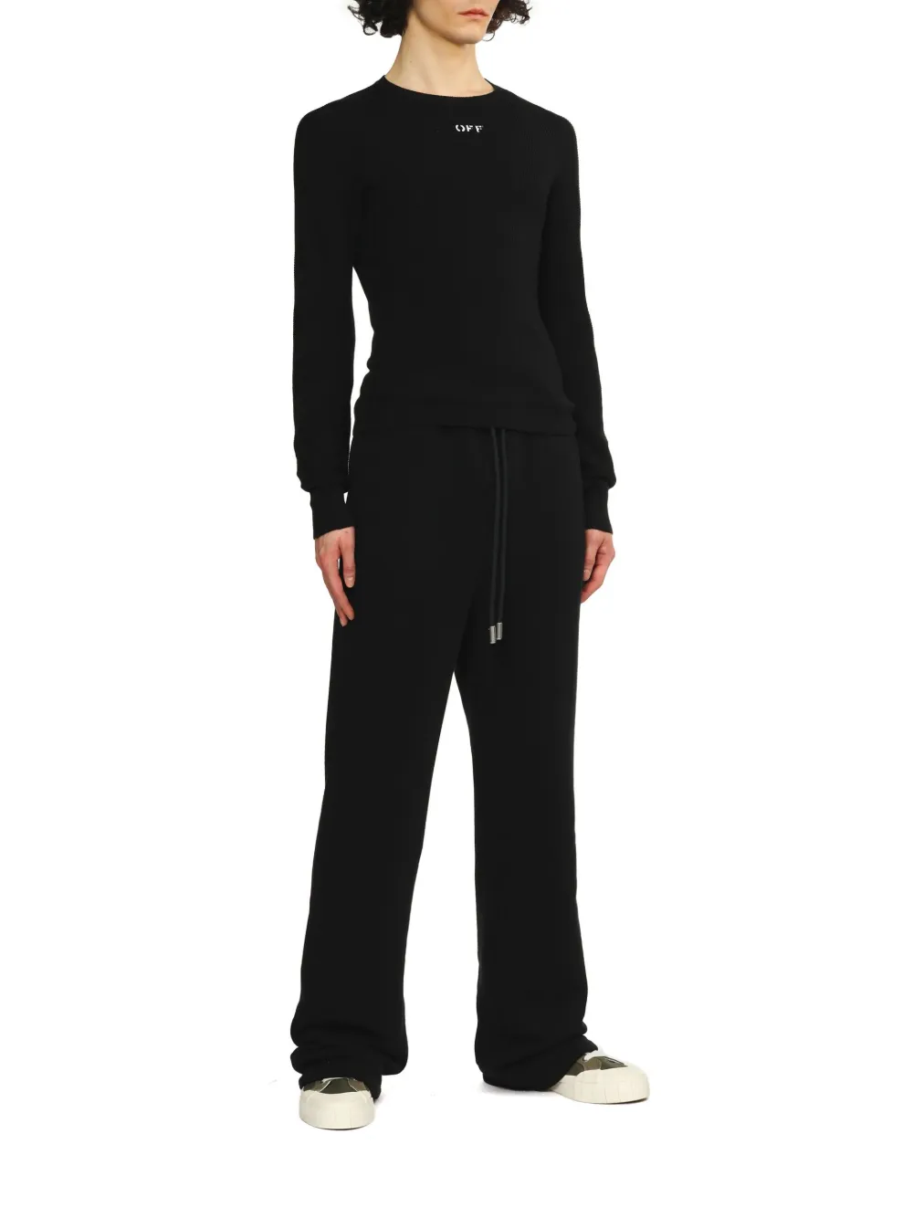 Off-White Trui van scheerwol - Zwart