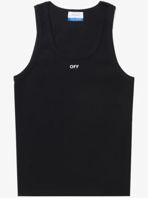 Off-White logo-print tank top