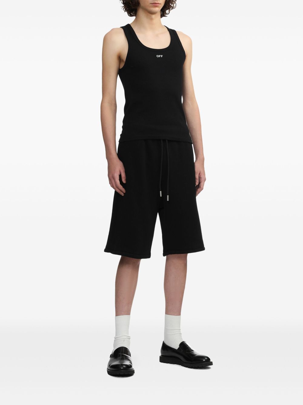 Off-White logo-print tank top - Black