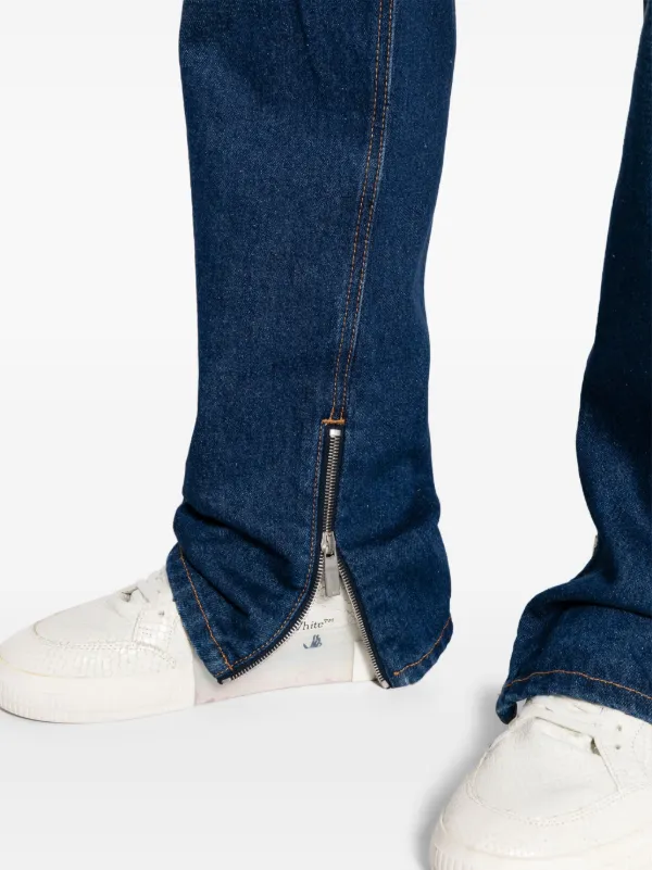 デニム・ジーパン OFF-WHITE Arrows Tab Zip Detail Skate Jeans Medium Blue OFF-WHITE Arrows Tab Zip Detail Skate Jeans Medium Blue
