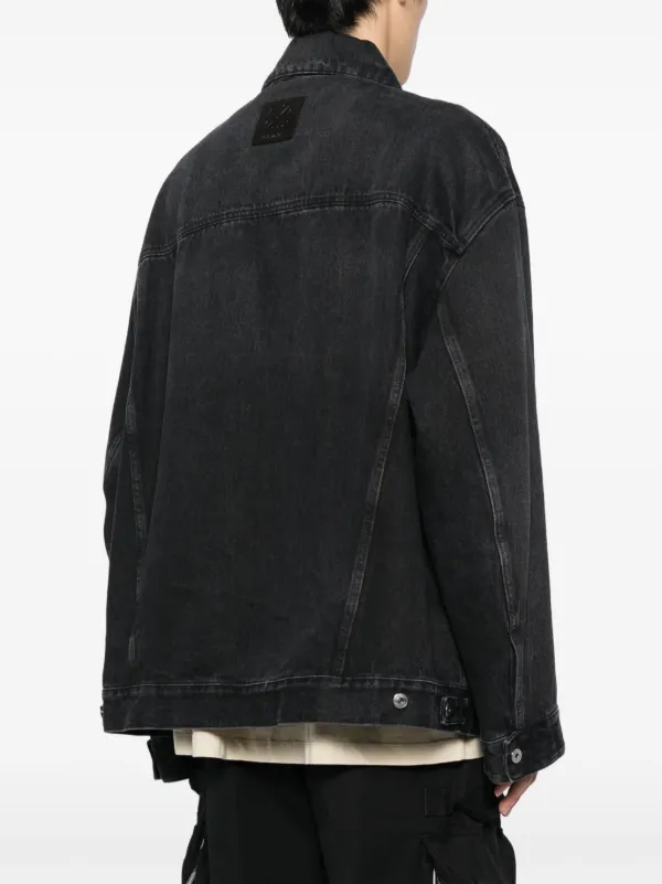 Off-White ロゴモチーフ デニムジャケット | ブラック | FARFETCH JP
