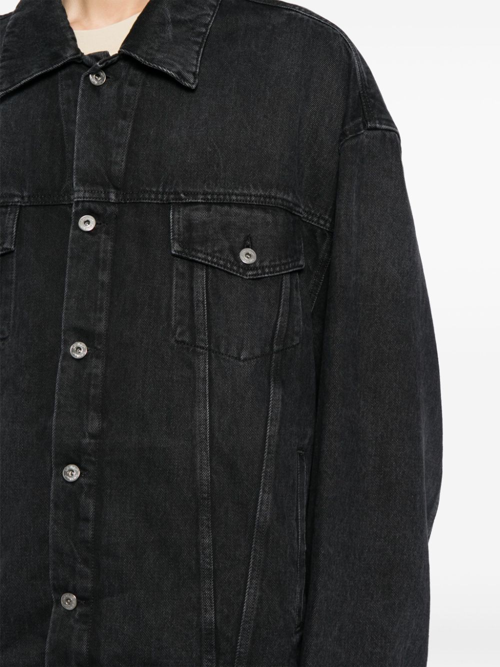 Off-White Arrows-motif Denim Jacket | Black | FARFETCH LB