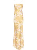 Parlor zebra-print sleeveless silk dress - Pink