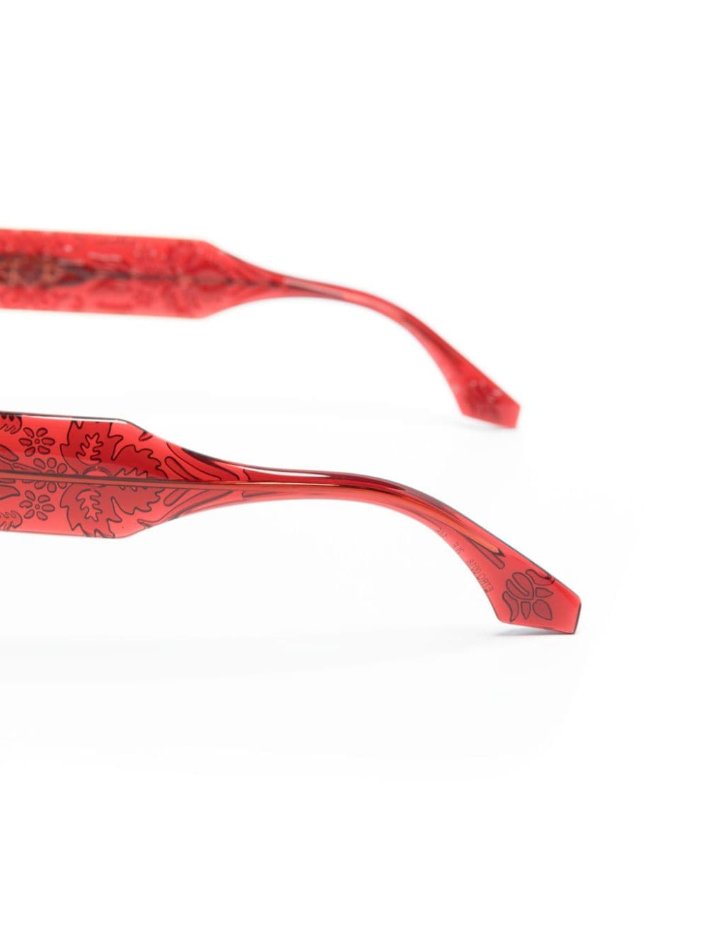 Shop Etro Embossed-detail Cat-eye Glasses In Rot