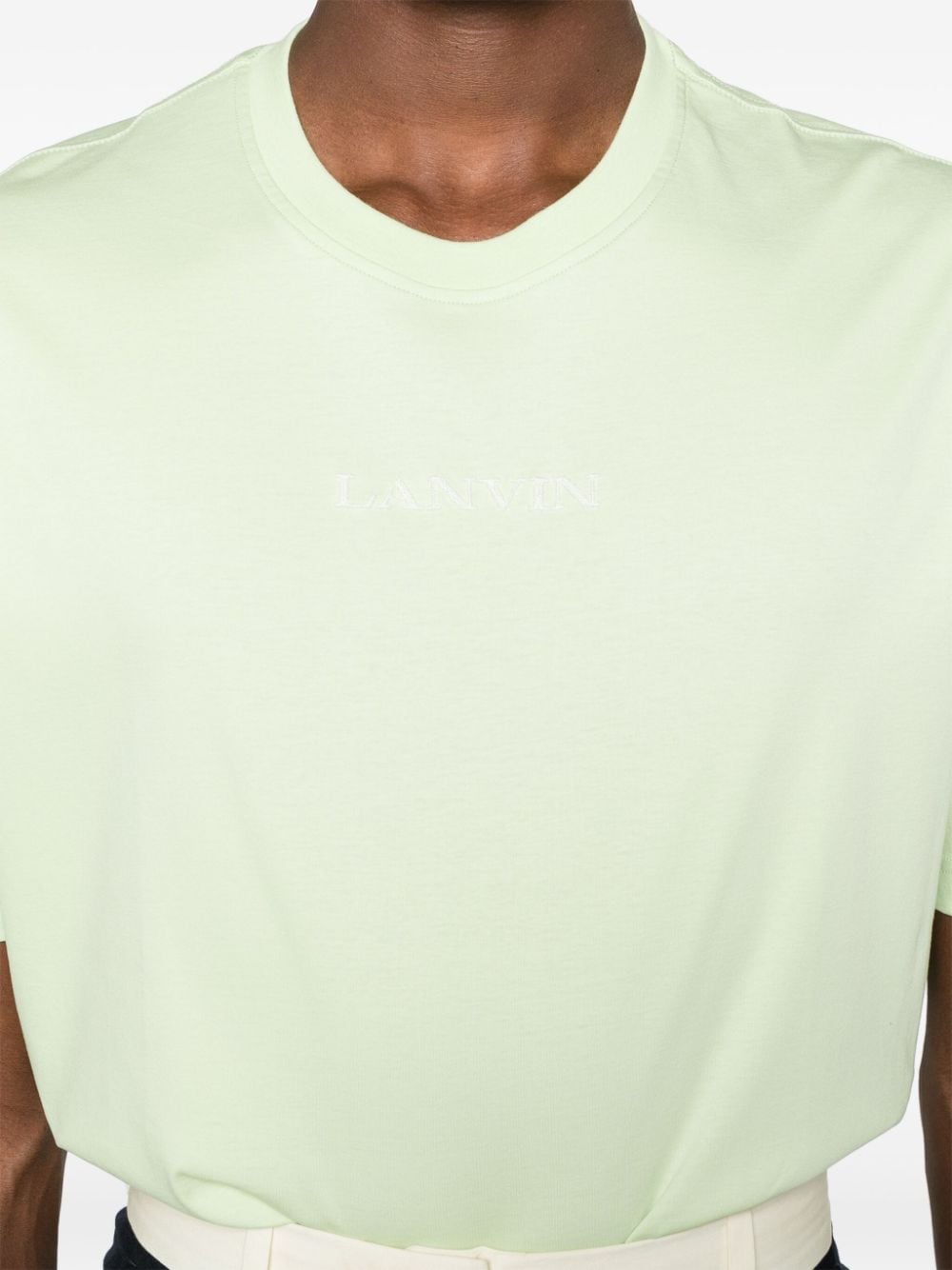 Lanvin T-shirt met geborduurd logo Groen