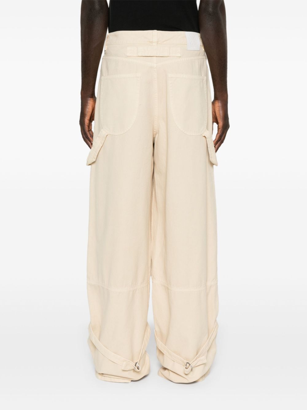 Off-White logo-patch canvas trousers Men