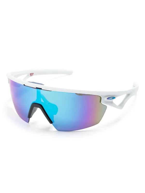 Oakley ホワイト オーバーサイズサングラス レディース