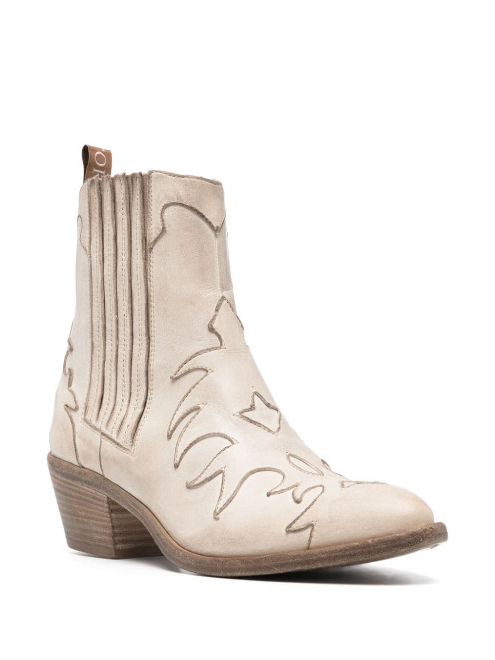 Shop Sartore 65mm Leather Boots In Neutrals