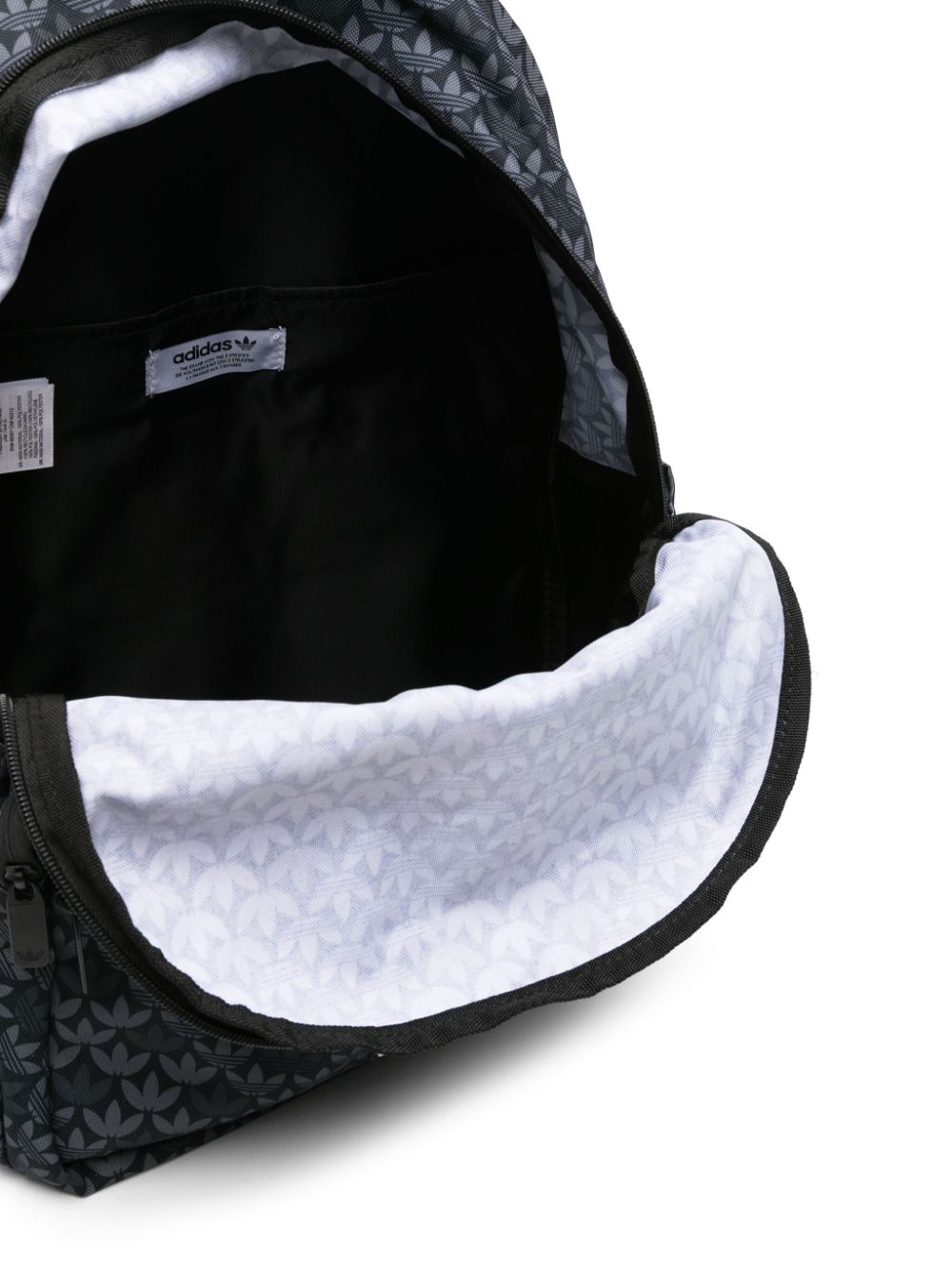Shop Adidas Originals Logo-patch Monogram-print Backpack In Black