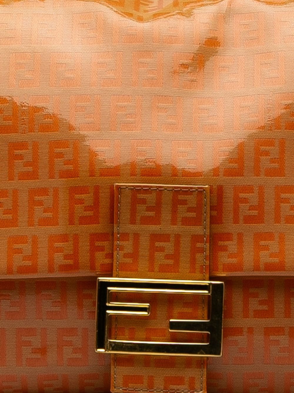 Pre-owned Fendi 2000-2010  Crystal Zucchino Mamma Forever In Orange
