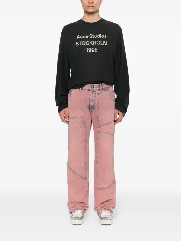 mid-rise wide-leg jeans