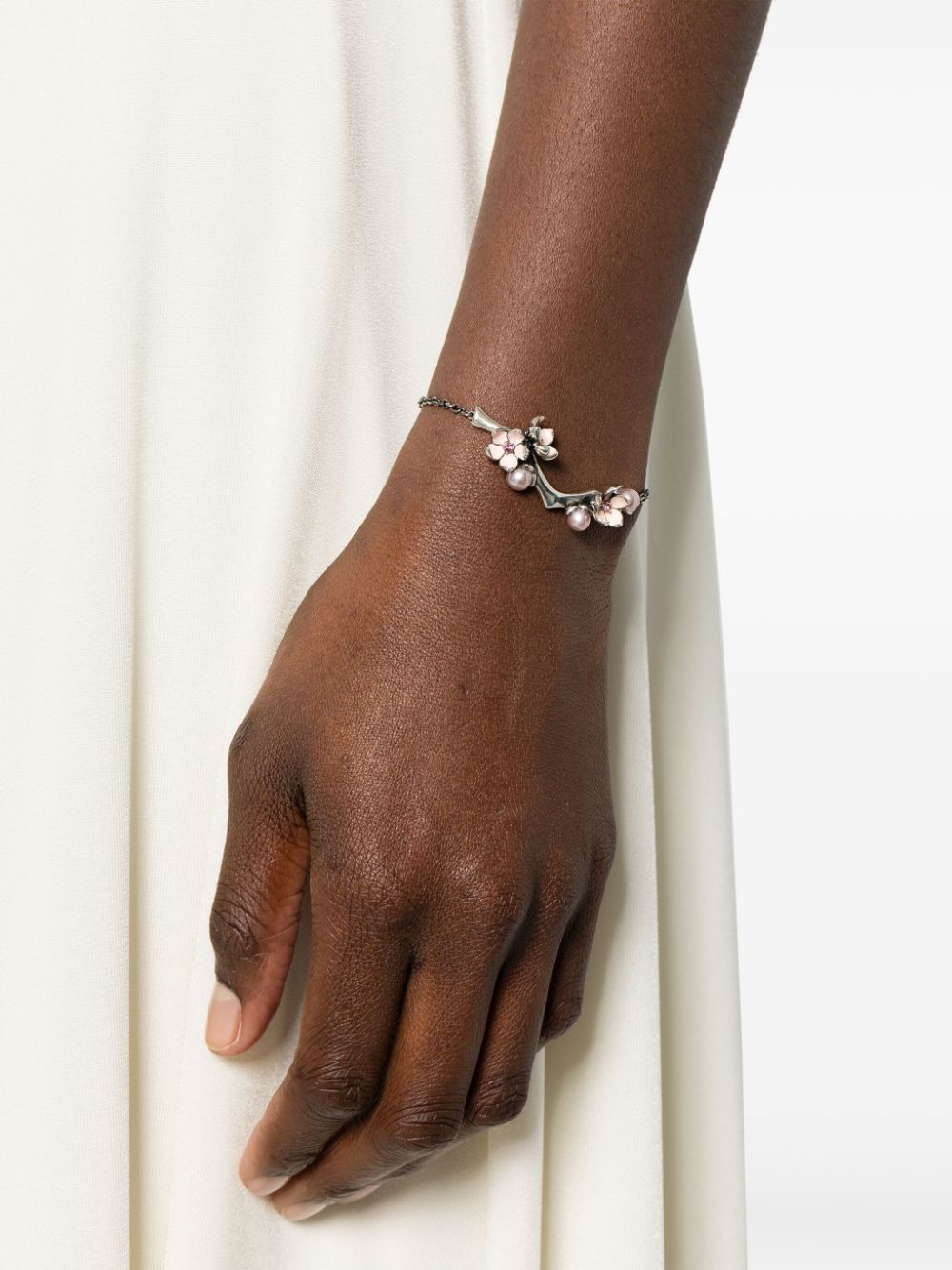 Shop Shaun Leane Sterling Silver Cherry Blossom Diamond Bracelet