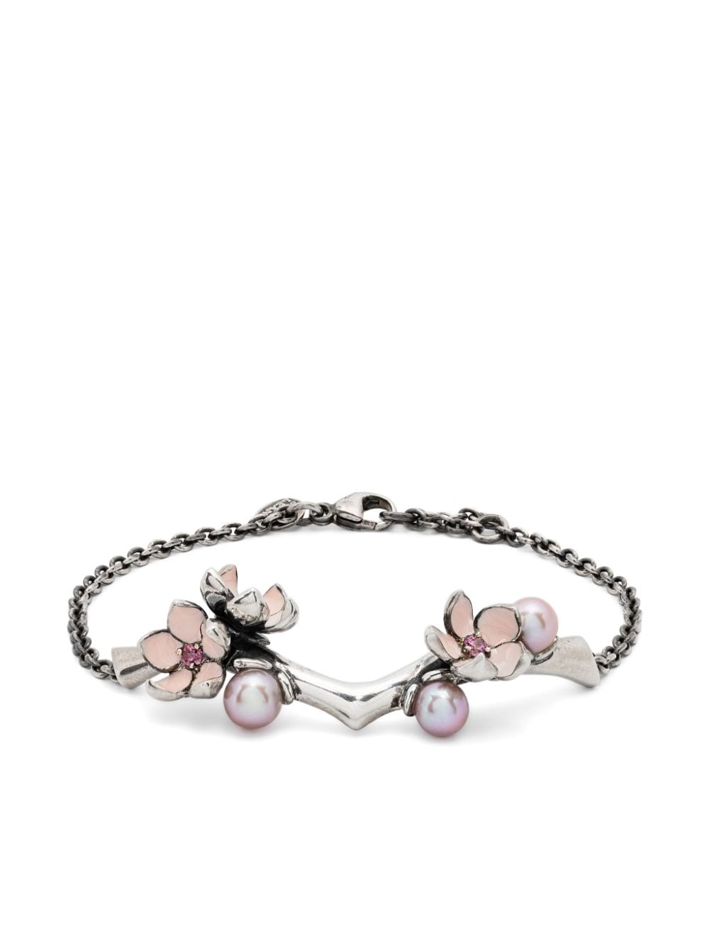 Shaun Leane Sterling Silver Cherry Blossom Diamond Bracelet