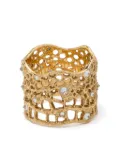 Aurelie Bidermann 18kt yellow gold Vintage Lace diamonds ring