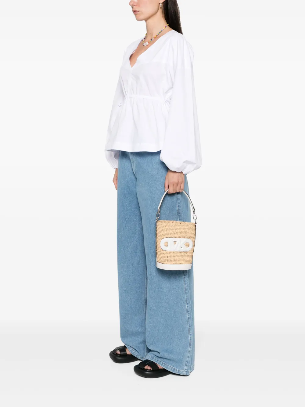 Michael Kors Bucket-tas met logopatch - Beige