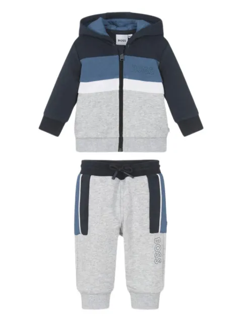 BOSS Kidswear hooded colour-block tracksuit