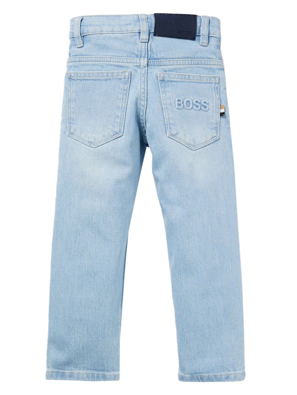 BOSS Kidswear Jeans met logo-reliëf - Blauw