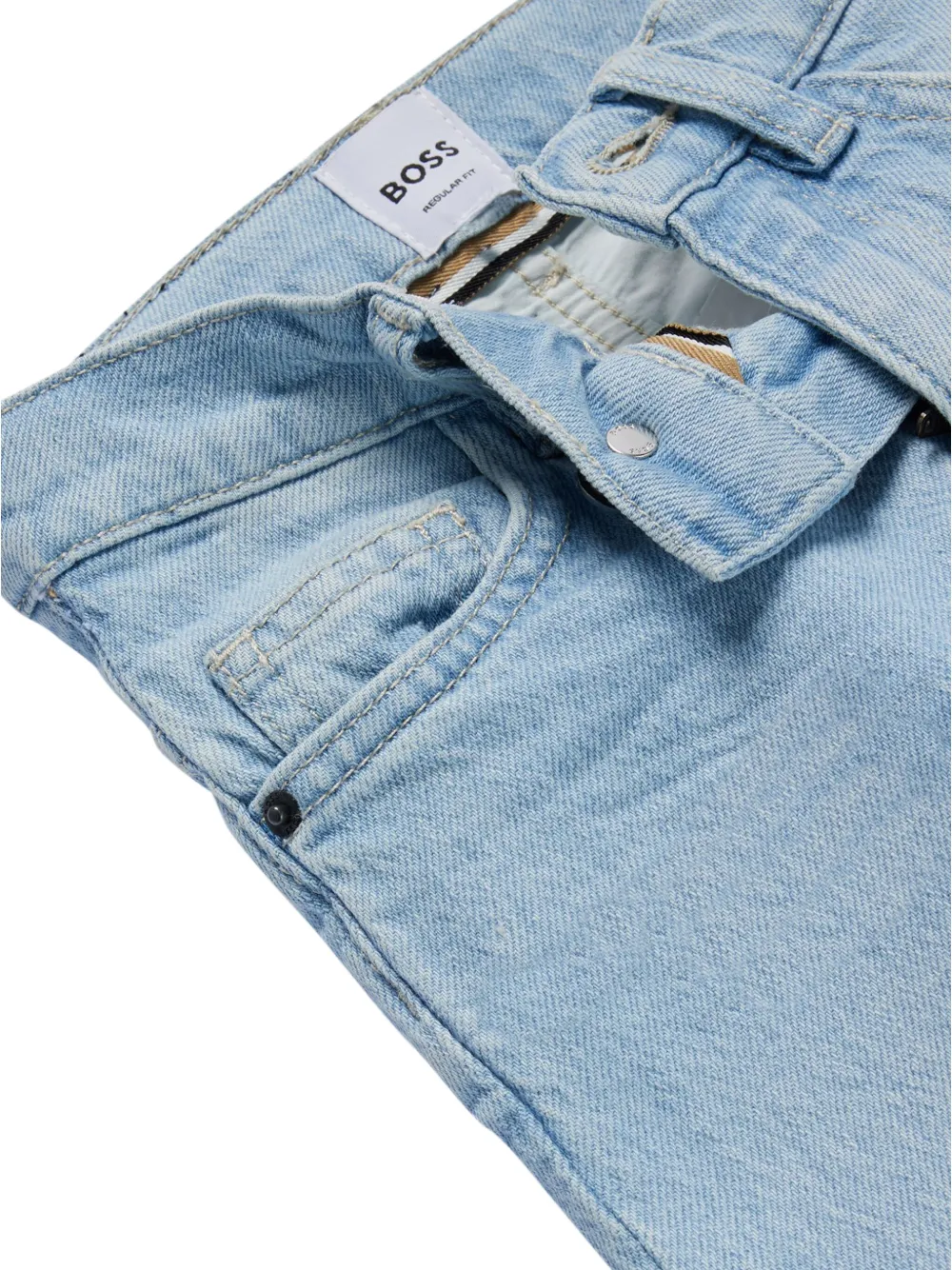 Bosswear Logo-embossed Jeans In Blue