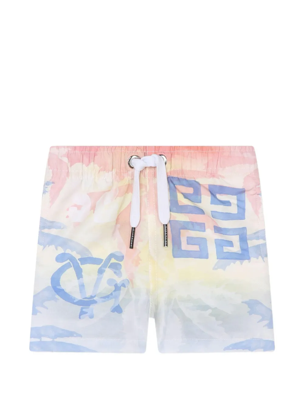 Givenchy Kids printed swim shorts - Blu