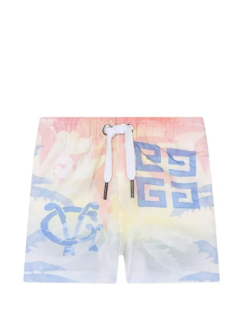 Givenchy Kids shorts de playa estampados