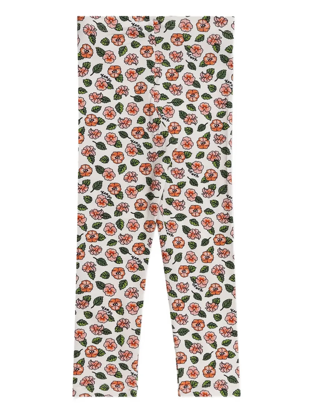 Kenzo Floral-print Leggings In Multi