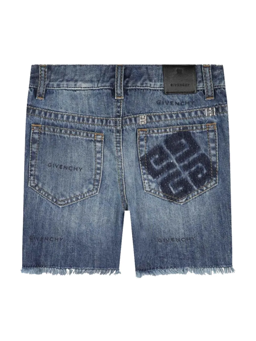Givenchy Kids Spijkershorts met patroon Blauw