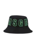 MSGM Kids logo-print bucket hat - Black