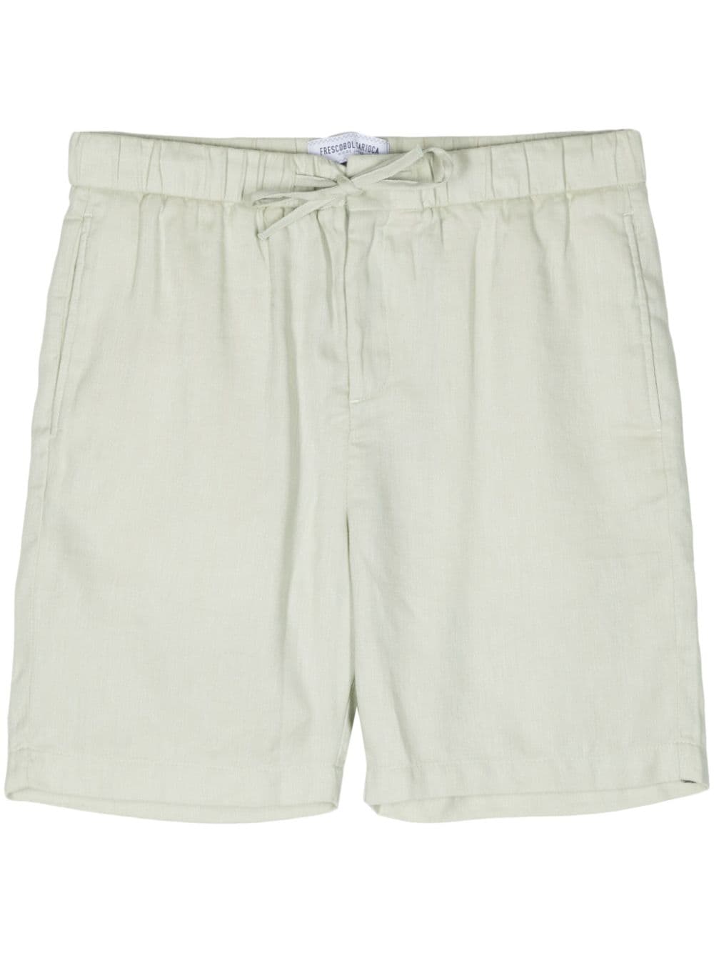 Frescobol Carioca Felipe Cotton-linen Shorts In Green