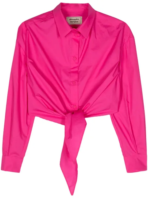 alessandro enriquez cropped cotton shirt