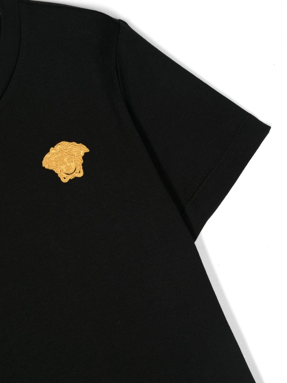 Shop Versace Medusa Head-embroidered T-shirt In Black