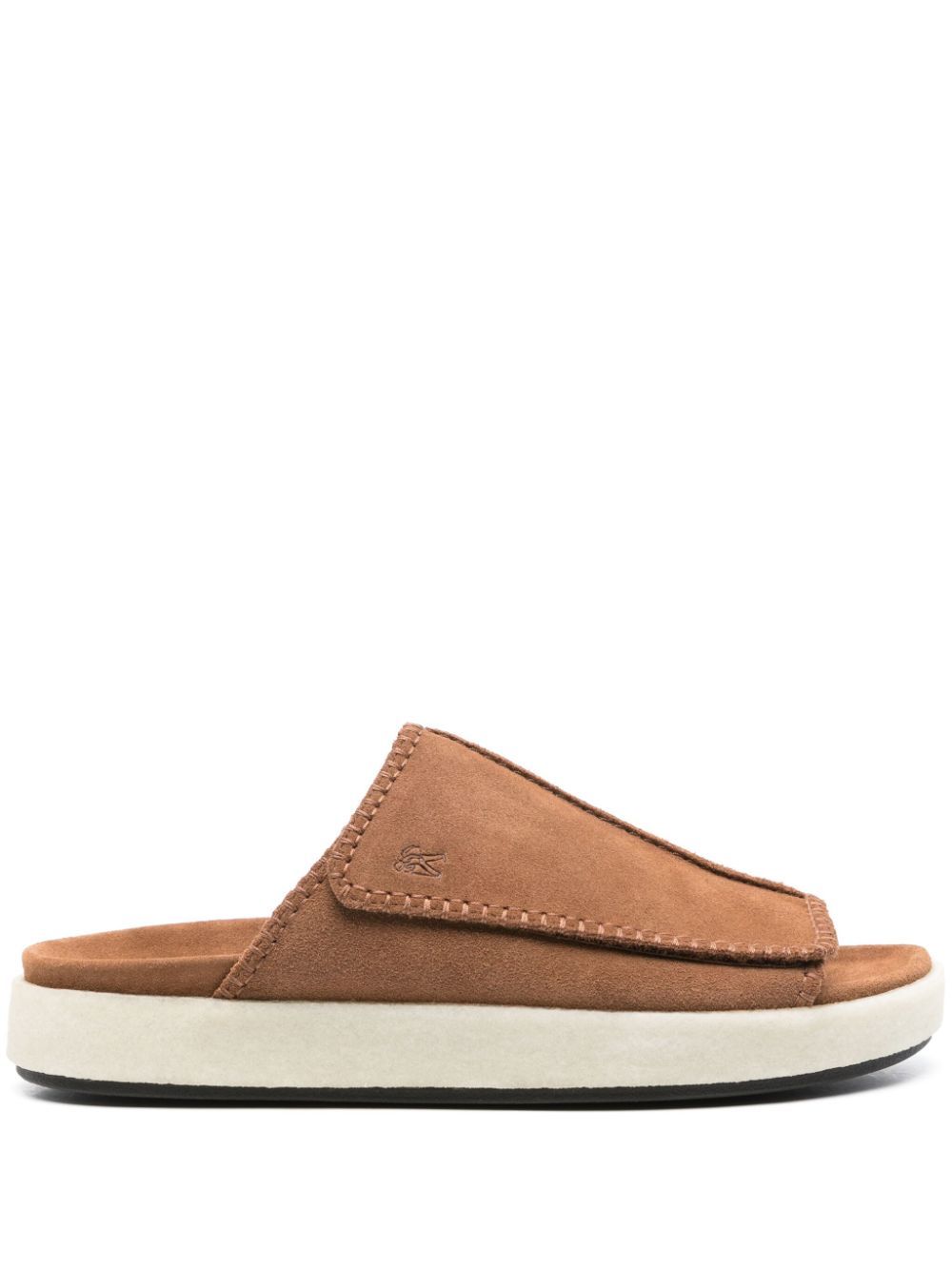 Shop Clarks Originals Overleigh Flat Sandals In Brown