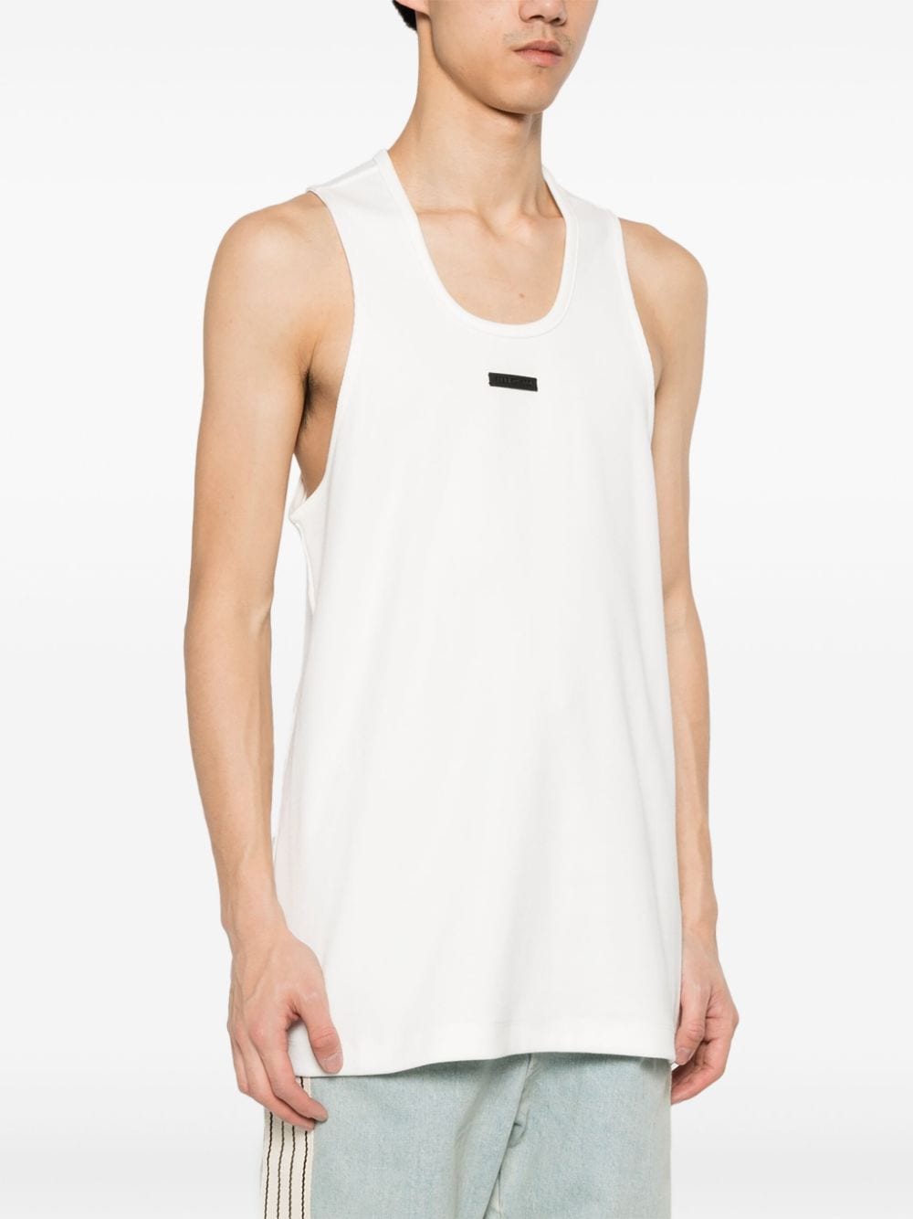 Shop Fear Of God Ribbed Tank Top In White