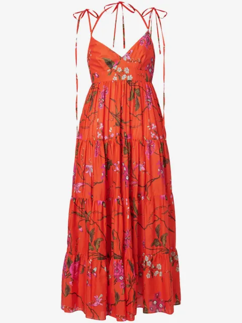 ERDEM floral-print tiered dress