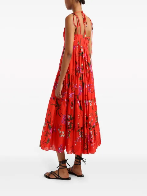 ERDEM floral-print tiered dress VC24VC1D909RSCLSWINBROOKCOTLINEN - 2