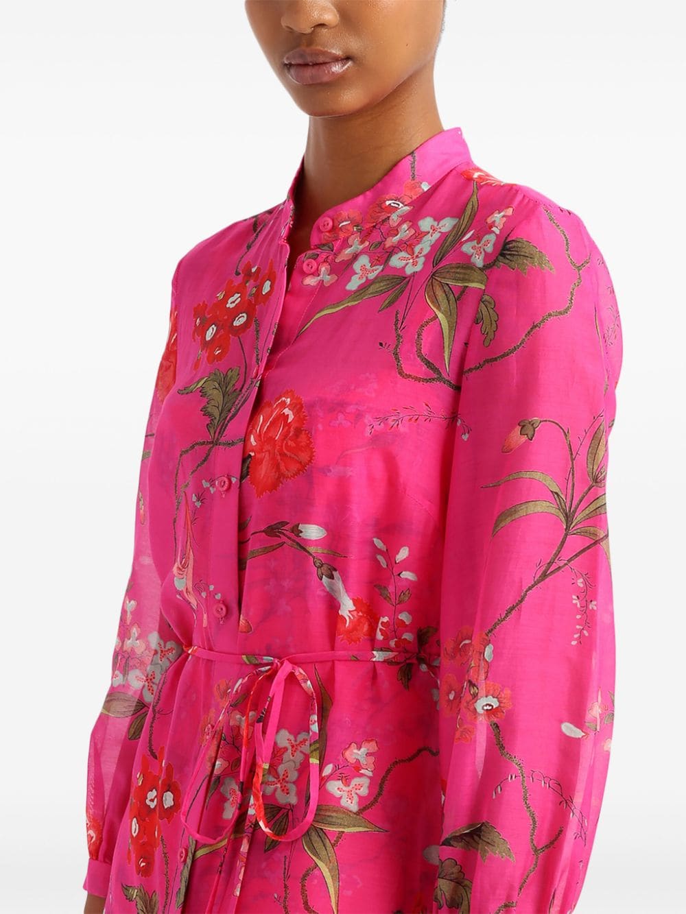 ERDEM Midi-jurk met ceintuur Roze