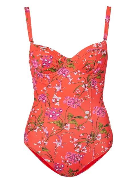 ERDEM traje de baño con estampado floral