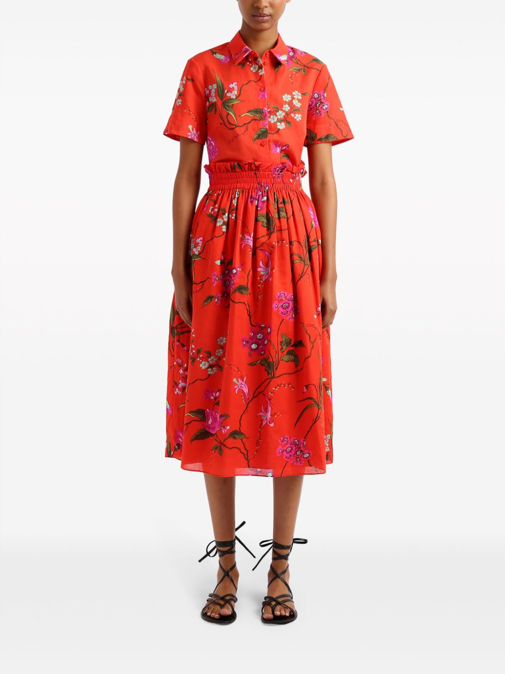 ERDEM Blouse met bloemenprint - Rood