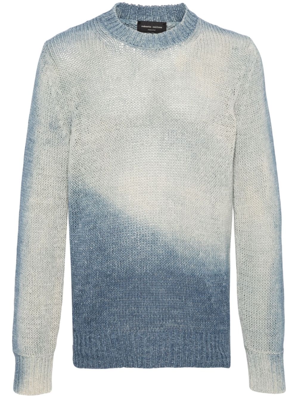 washed open-knit jumper