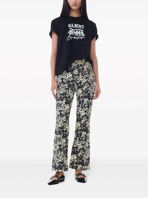 Ganni - Thin Jersey Puppy Love Relaxed T-shirt | HBX