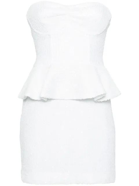 ROTATE BIRGER CHRISTENSEN strapless sequined mini dress