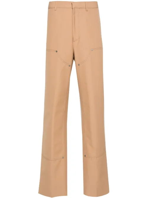 Pantalon droit à logo brodé - Palm Angels - Modalova