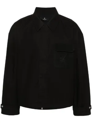 Acne Studios zip-up Wool Shirt Jacket | Black | FARFETCH