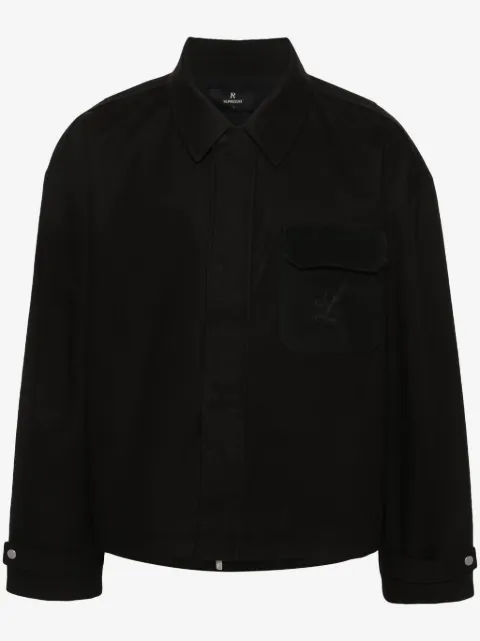 Represent logo-engraved cotton jacket