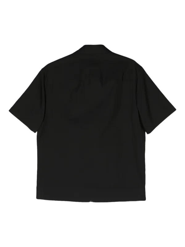 Neil Barrett zip-up short-sleeve Shirt | Black | FARFETCH