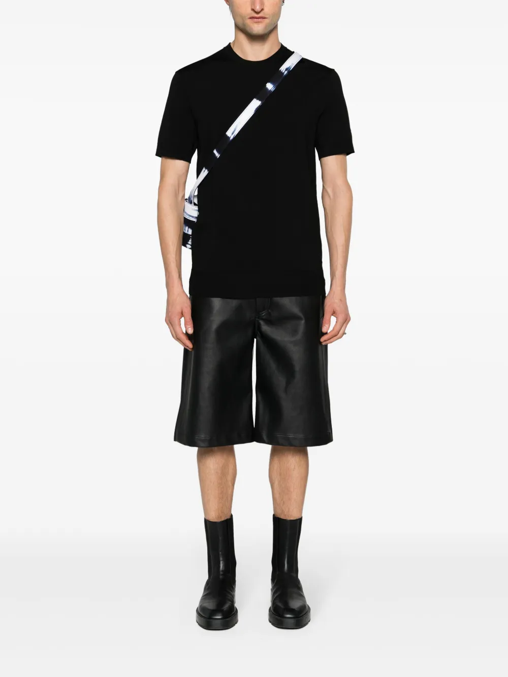 Neil Barrett T-shirt met ronde hals - Zwart